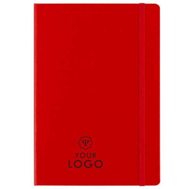 Linkovaný zápisník A5 se záložkou a gumičkou, černý Linkovaný zápisník A5 se záložkou a gumičkou, černý