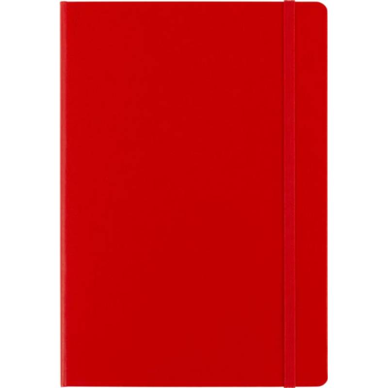 Linkovaný zápisník A5 se záložkou a gumičkou, černý Linkovaný zápisník A5 se záložkou a gumičkou, černý