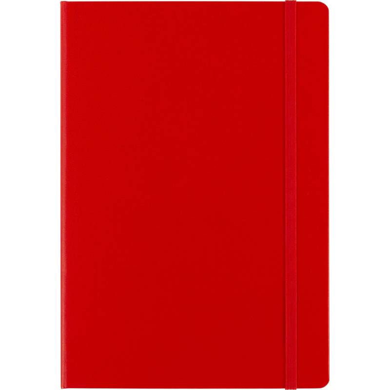 Linkovaný zápisník A5 se záložkou a gumičkou, černý Linkovaný zápisník A5 se záložkou a gumičkou, černý