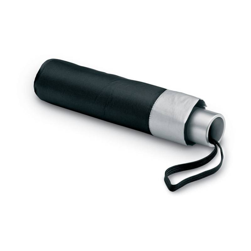 Dvoubarevný skládací deštník, černá Dvoubarevný skládací deštník, černá