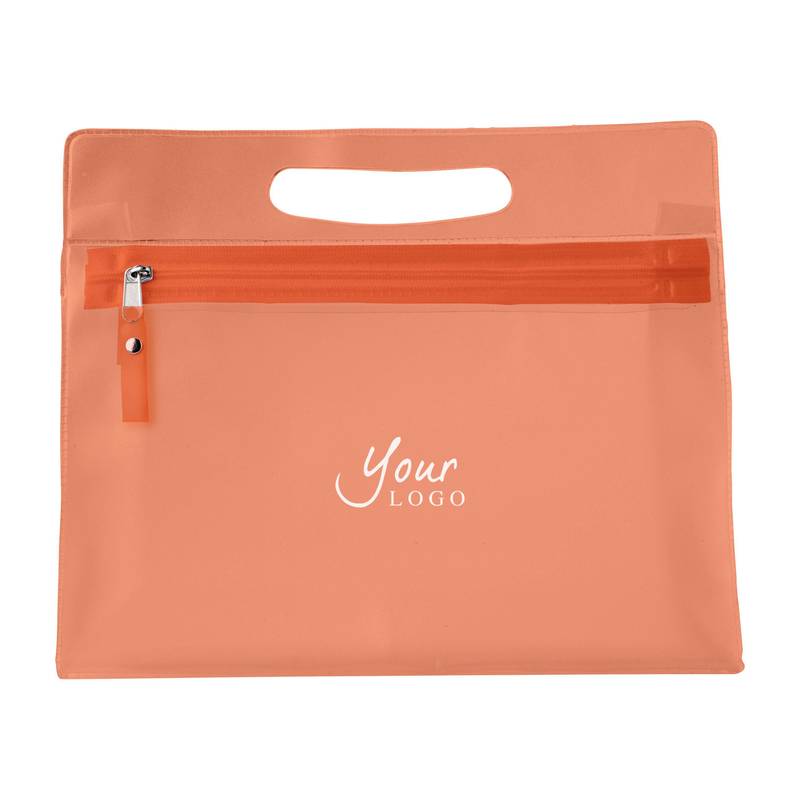 NATESA KOZMETICKÁ TAŠKA Z PVC NA ZIPS, ORANŽOVÁ NATESA KOZMETICKÁ TAŠKA Z PVC NA ZIPS, ORANŽOVÁ