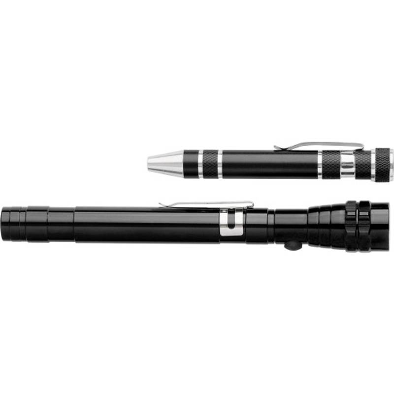 REDMAN Sada teleskopiskej baterky, pera a 8 bitov, čierna REDMAN Sada teleskopiskej baterky, pera a 8 bitov, čierna