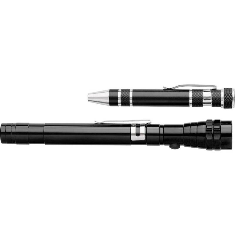 REDMAN Sada teleskopiskej baterky, pera a 8 bitov, čierna REDMAN Sada teleskopiskej baterky, pera a 8 bitov, čierna