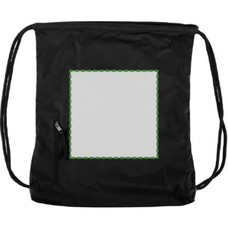 PANGOR sťahovací batoh s vreckom na zips, čierny PANGOR sťahovací batoh s vreckom na zips, čierny