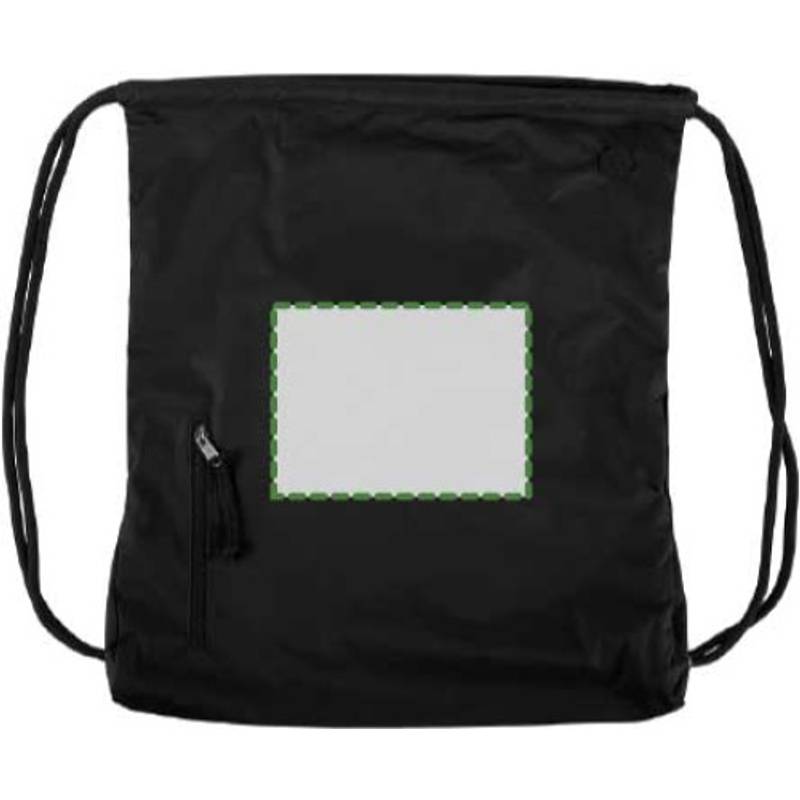 PANGOR sťahovací batoh s vreckom na zips, čierny PANGOR sťahovací batoh s vreckom na zips, čierny