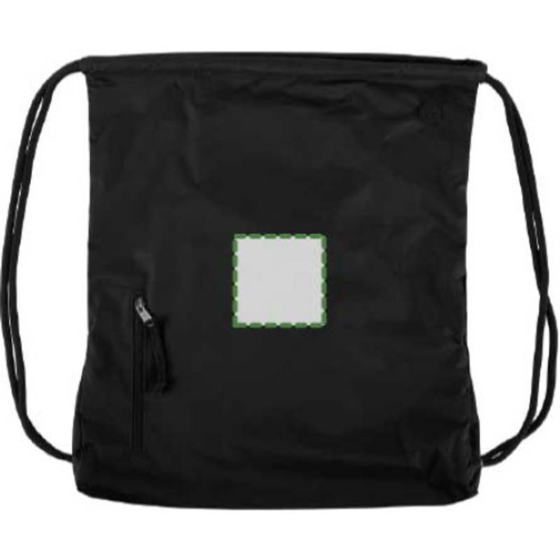 PANGOR sťahovací batoh s vreckom na zips, čierny PANGOR sťahovací batoh s vreckom na zips, čierny