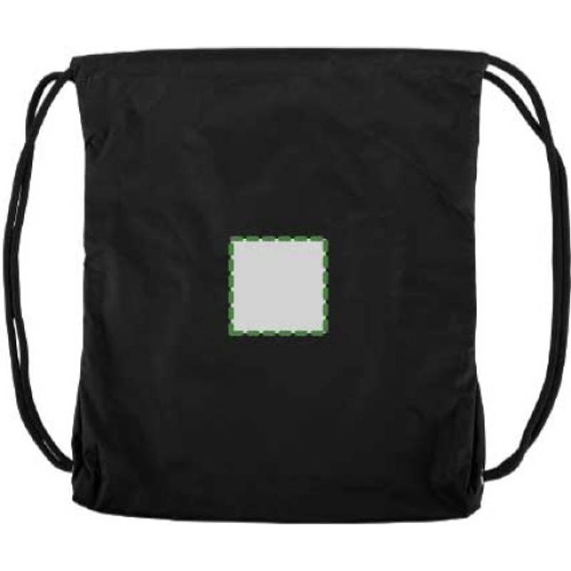 PANGOR sťahovací batoh s vreckom na zips, čierny PANGOR sťahovací batoh s vreckom na zips, čierny