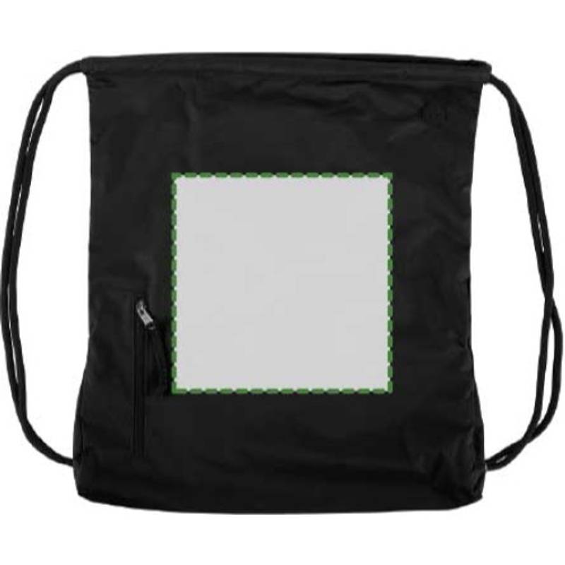 PANGOR sťahovací batoh s vreckom na zips, čierny PANGOR sťahovací batoh s vreckom na zips, čierny