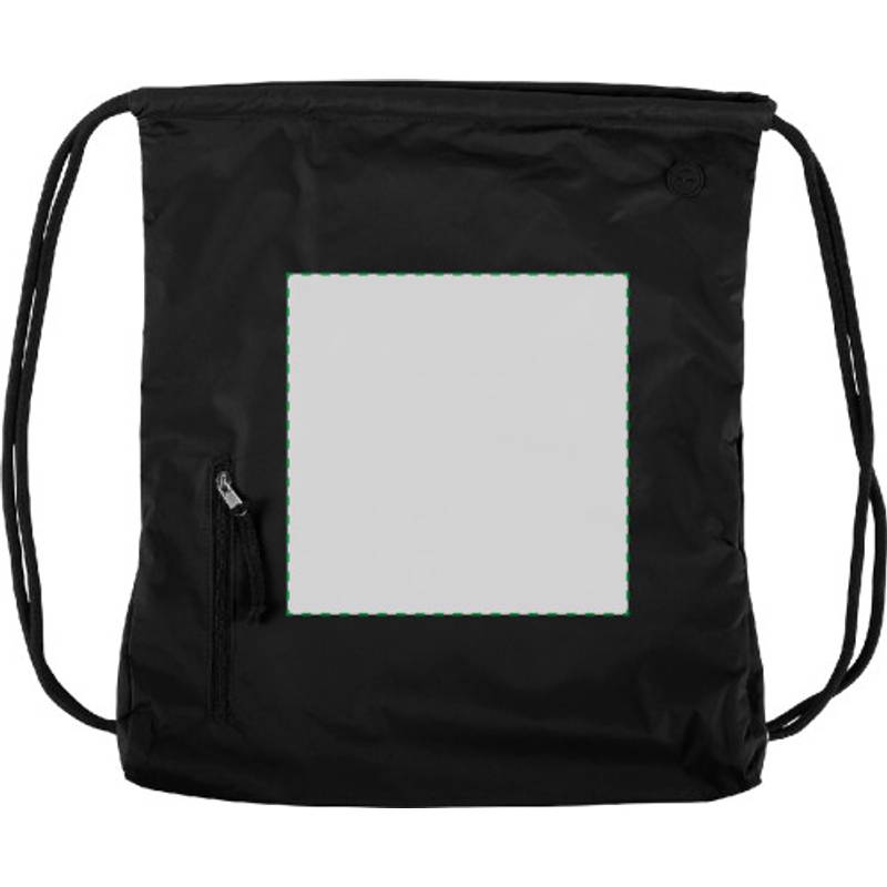 PANGOR sťahovací batoh s vreckom na zips, čierny PANGOR sťahovací batoh s vreckom na zips, čierny