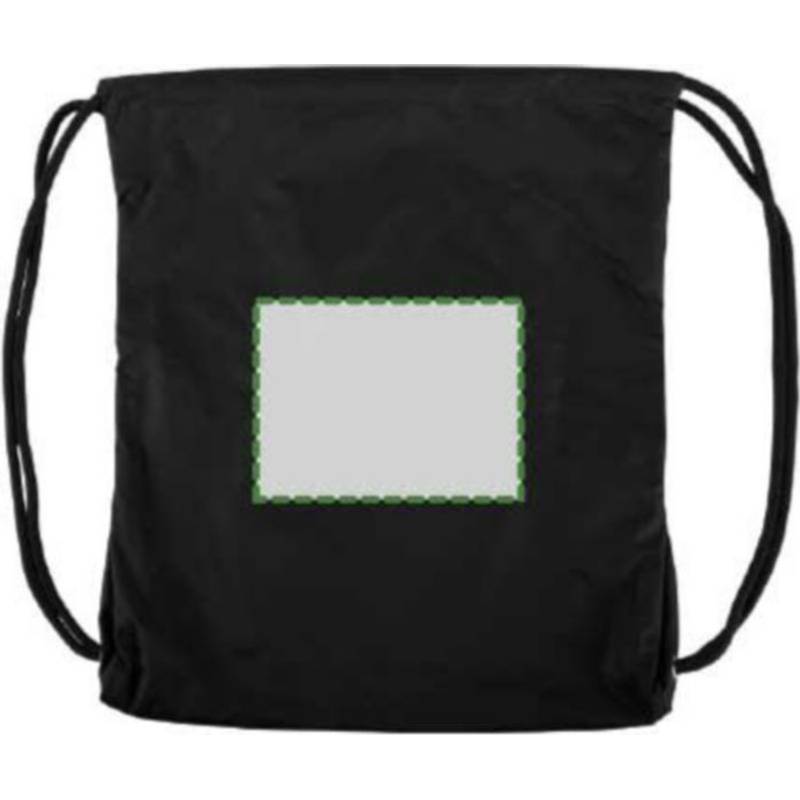 PANGOR sťahovací batoh s vreckom na zips, čierny PANGOR sťahovací batoh s vreckom na zips, čierny