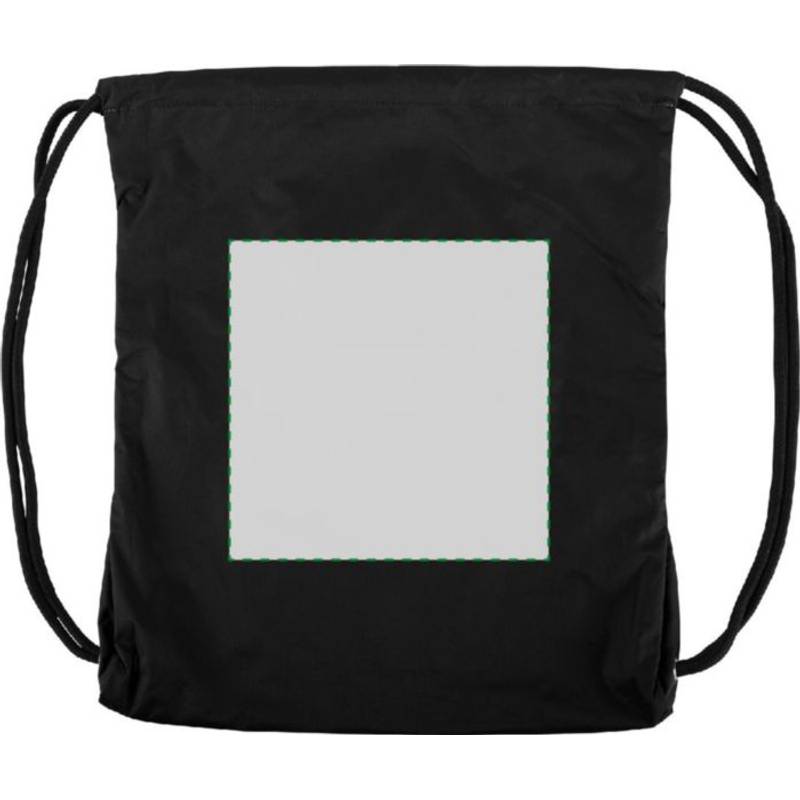 PANGOR sťahovací batoh s vreckom na zips, čierny PANGOR sťahovací batoh s vreckom na zips, čierny