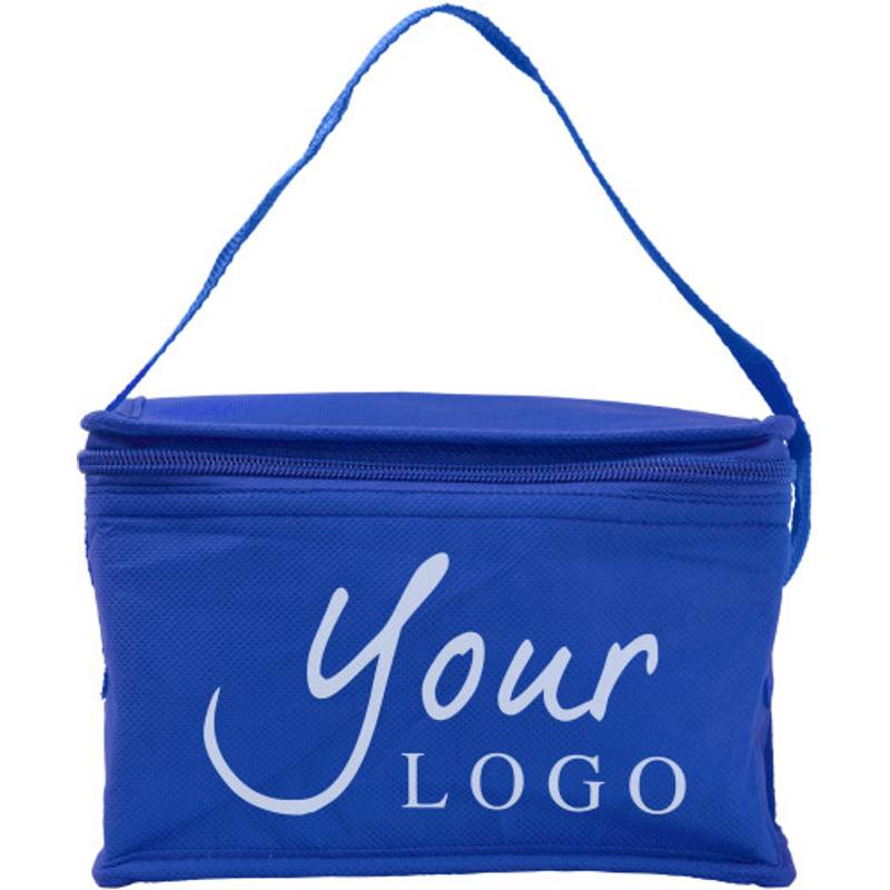 Chladící taška na 6 plechovek, netkaná textilie, bílá Chladící taška na 6 plechovek, netkaná textilie, bílá