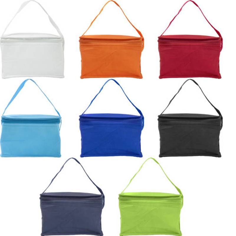 Chladící taška na 6 plechovek, netkaná textilie, bílá Chladící taška na 6 plechovek, netkaná textilie, bílá