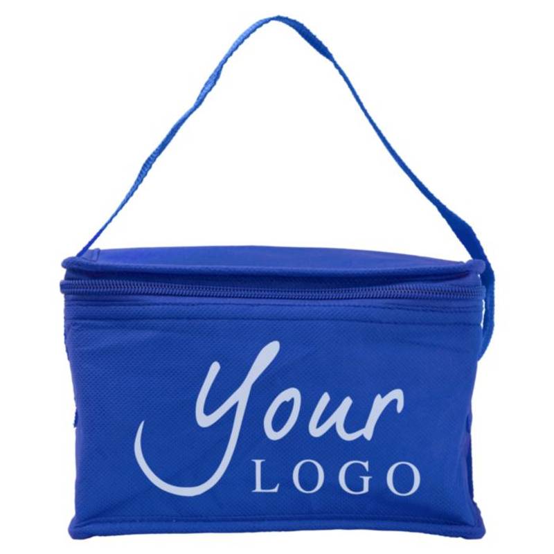 Chladící taška na 6 plechovek, netkaná textilie, bílá Chladící taška na 6 plechovek, netkaná textilie, bílá