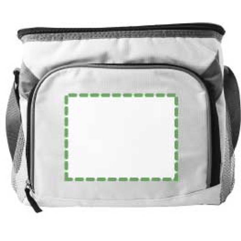 Chladiaca taška, 600D, zapínanie na zips, biela Chladiaca taška, 600D, zapínanie na zips, biela