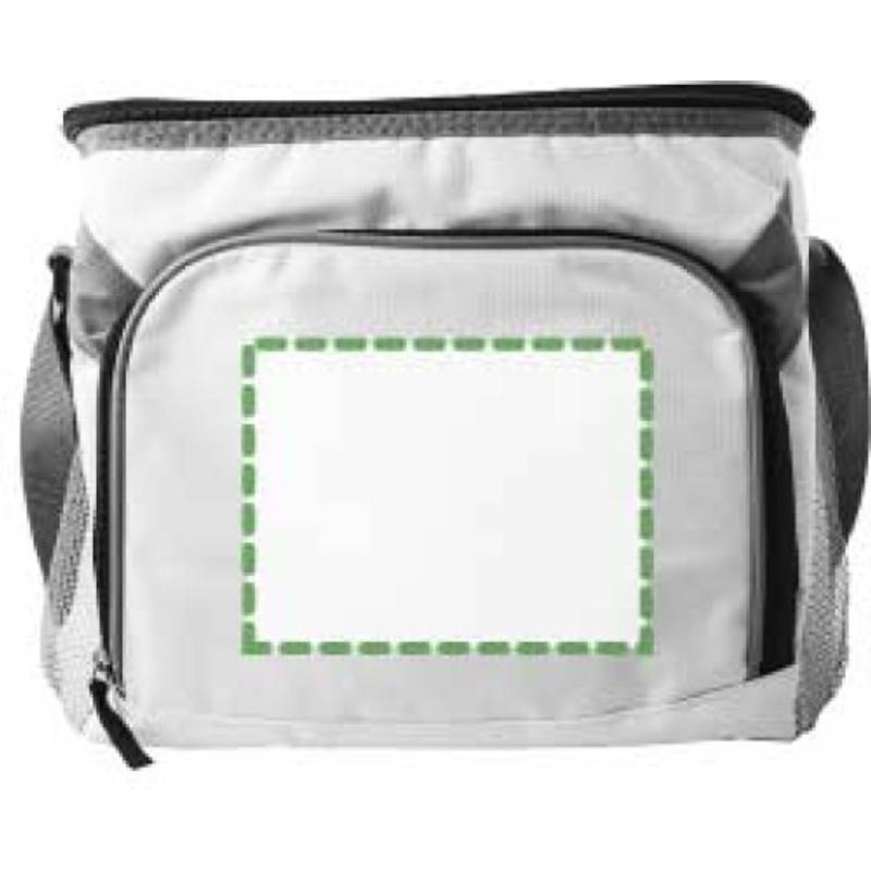 Chladiaca taška, 600D, zapínanie na zips, biela Chladiaca taška, 600D, zapínanie na zips, biela