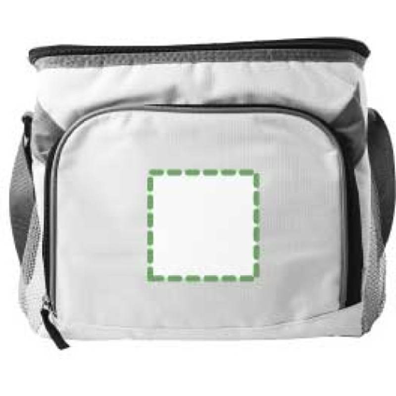 Chladiaca taška, 600D, zapínanie na zips, biela Chladiaca taška, 600D, zapínanie na zips, biela