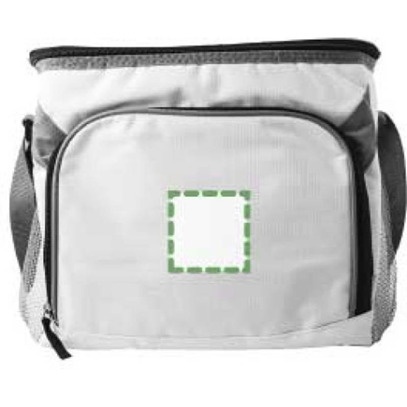 Chladiaca taška, 600D, zapínanie na zips, biela Chladiaca taška, 600D, zapínanie na zips, biela