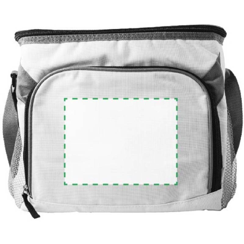 Chladiaca taška, 600D, zapínanie na zips, biela Chladiaca taška, 600D, zapínanie na zips, biela