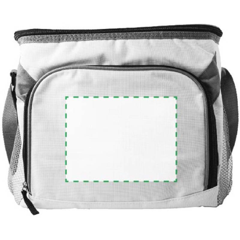 Chladiaca taška, 600D, zapínanie na zips, biela Chladiaca taška, 600D, zapínanie na zips, biela