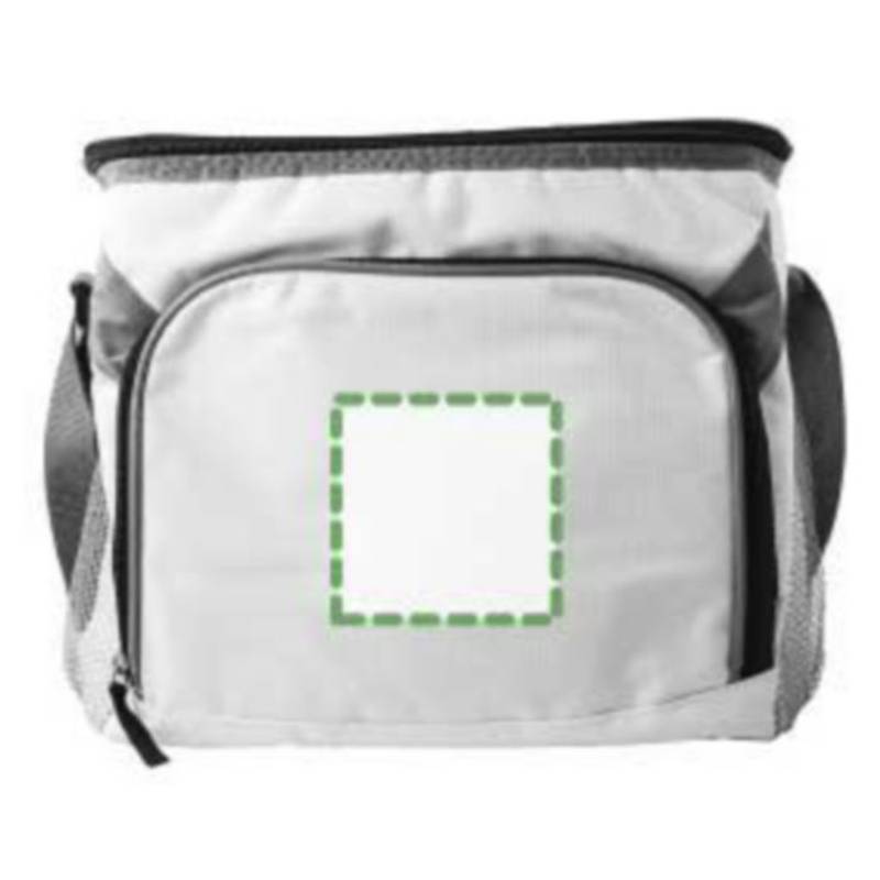 Chladiaca taška, 600D, zapínanie na zips, biela Chladiaca taška, 600D, zapínanie na zips, biela