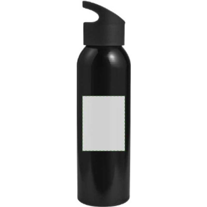 Zenika láhev na vodu s uzávěrem, 600 ml, černá Zenika láhev na vodu s uzávěrem, 600 ml, černá