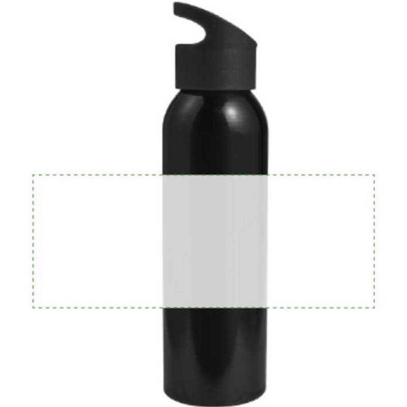 Zenika láhev na vodu s uzávěrem, 600 ml, černá Zenika láhev na vodu s uzávěrem, 600 ml, černá