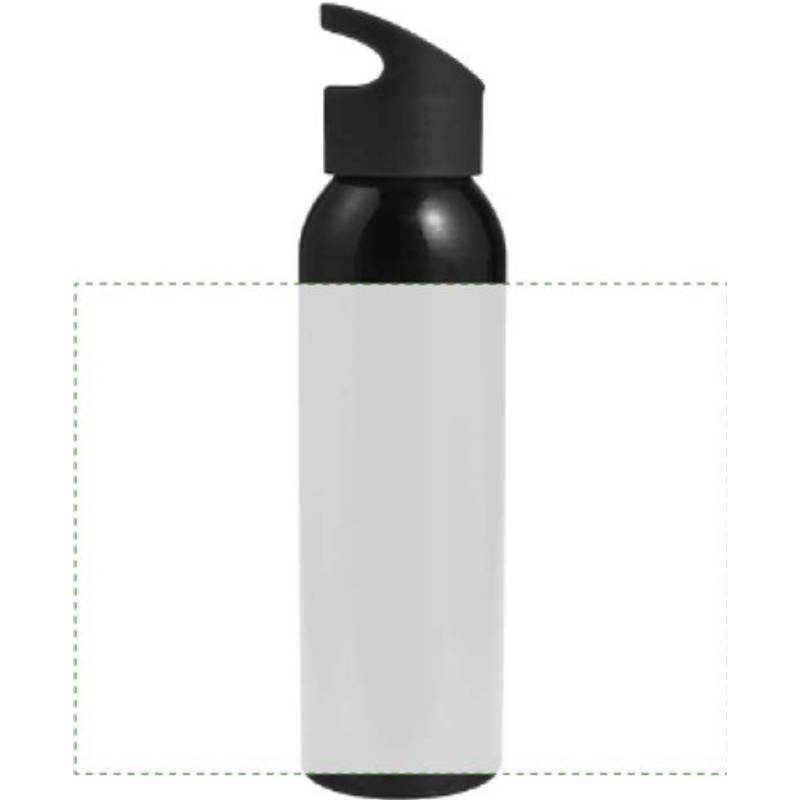 Zenika láhev na vodu s uzávěrem, 600 ml, černá Zenika láhev na vodu s uzávěrem, 600 ml, černá