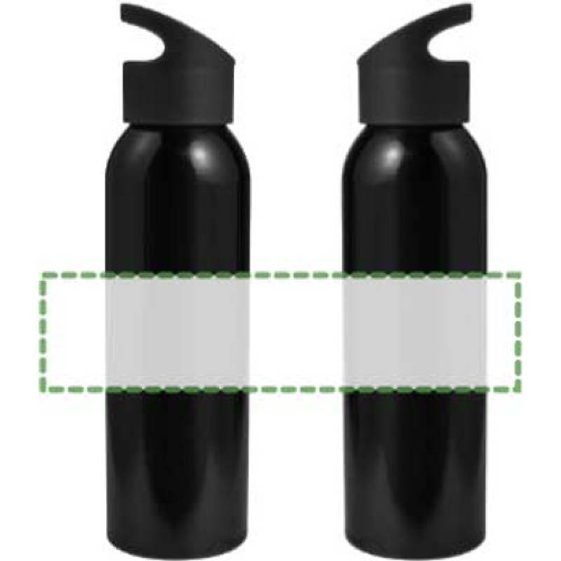 Zenika láhev na vodu s uzávěrem, 600 ml, černá Zenika láhev na vodu s uzávěrem, 600 ml, černá