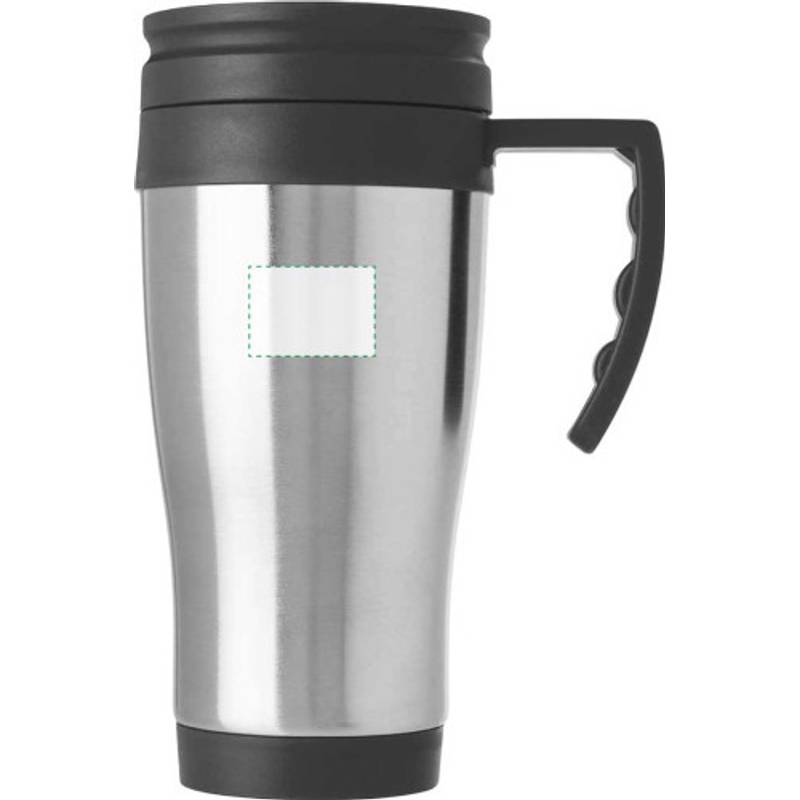 DARKEN kovový cestovní hrnek, plastové ucho a víčko, 420 ml, modrá DARKEN kovový cestovní hrnek, plastové ucho a víčko, 420 ml, modrá