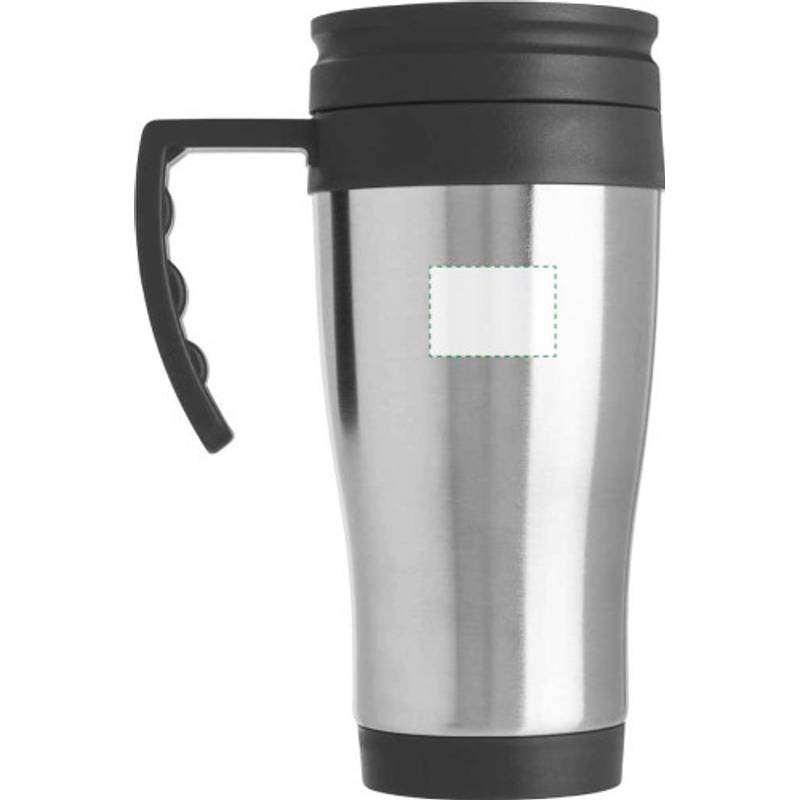 DARKEN kovový cestovní hrnek, plastové ucho a víčko, 420 ml, modrá DARKEN kovový cestovní hrnek, plastové ucho a víčko, 420 ml, modrá