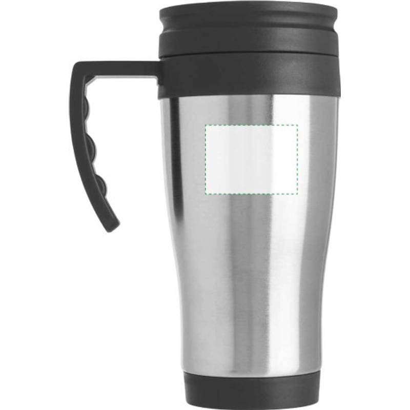 DARKEN kovový cestovní hrnek, plastové ucho a víčko, 420 ml, modrá DARKEN kovový cestovní hrnek, plastové ucho a víčko, 420 ml, modrá