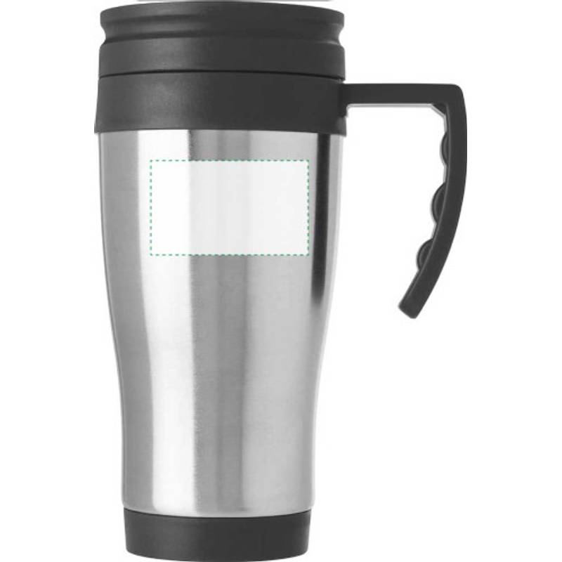 DARKEN kovový cestovní hrnek, plastové ucho a víčko, 420 ml, modrá DARKEN kovový cestovní hrnek, plastové ucho a víčko, 420 ml, modrá