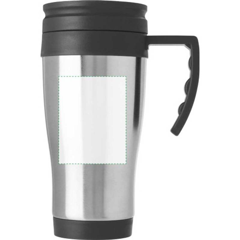 DARKEN kovový cestovní hrnek, plastové ucho a víčko, 420 ml, modrá DARKEN kovový cestovní hrnek, plastové ucho a víčko, 420 ml, modrá