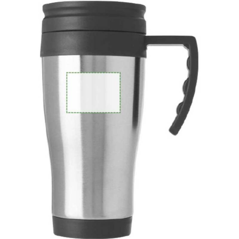 DARKEN kovový cestovní hrnek, plastové ucho a víčko, 420 ml, modrá DARKEN kovový cestovní hrnek, plastové ucho a víčko, 420 ml, modrá