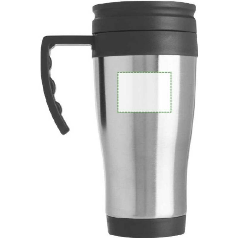 DARKEN kovový cestovní hrnek, plastové ucho a víčko, 420 ml, modrá DARKEN kovový cestovní hrnek, plastové ucho a víčko, 420 ml, modrá