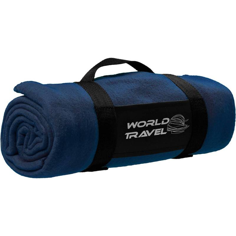 BARA fleecová deka, nyl.popruh, modrá BARA fleecová deka, nyl.popruh, modrá