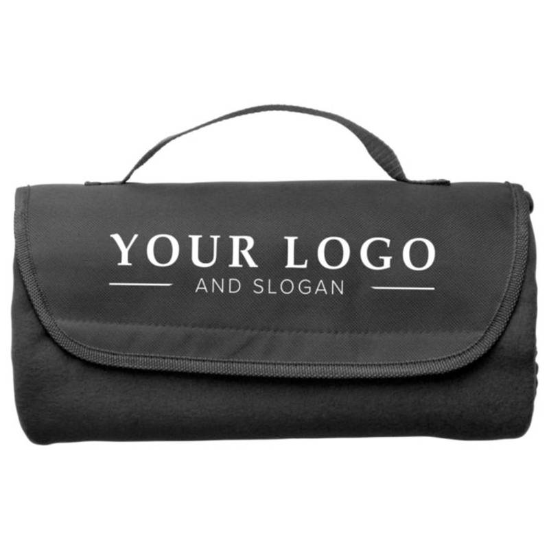 Cestovní deka s nylon.uchom, 133 x 120 cm, černá Cestovní deka s nylon.uchom, 133 x 120 cm, černá