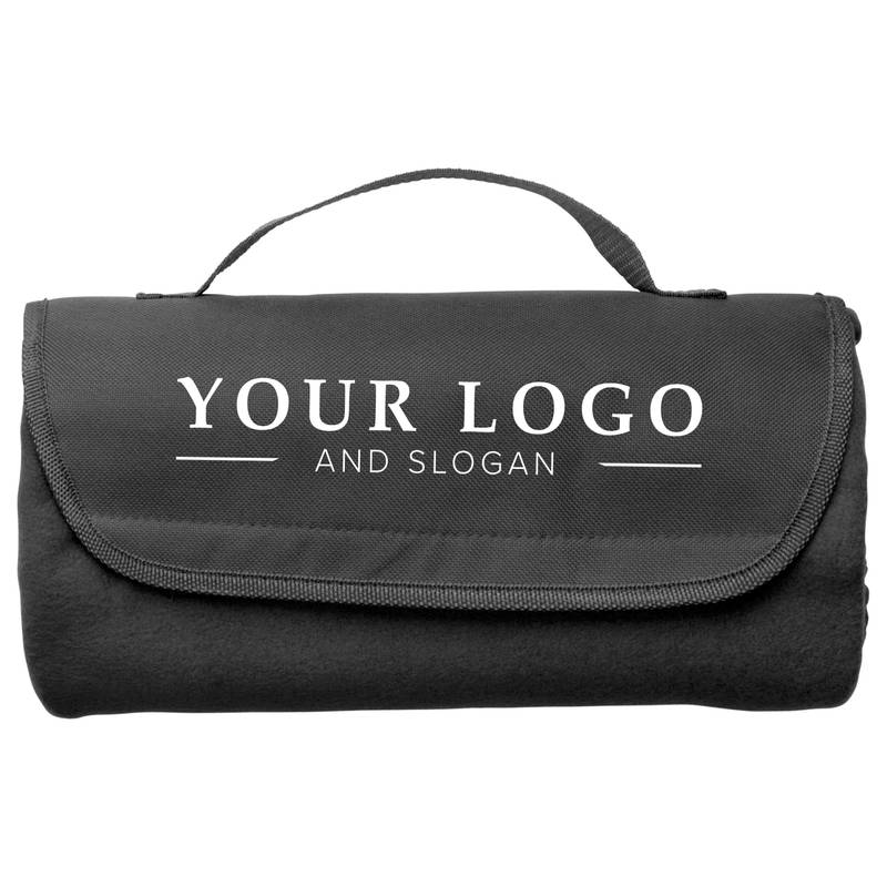 Cestovní deka s nylon.uchom, 133 x 120 cm, černá Cestovní deka s nylon.uchom, 133 x 120 cm, černá