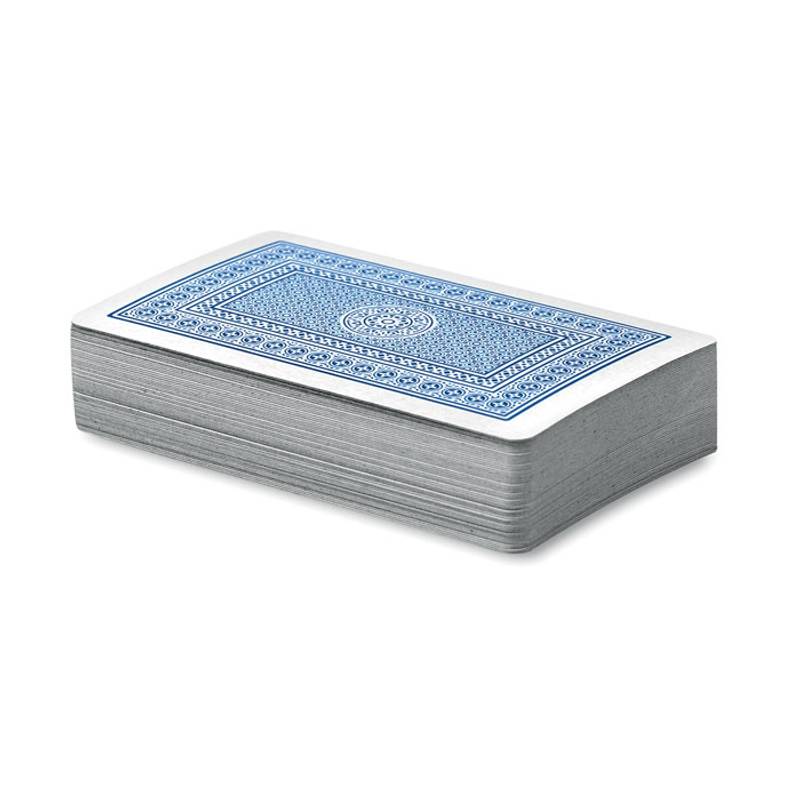 Klasické hracie karty v plastovej krabičke, 54 kariet, modrá