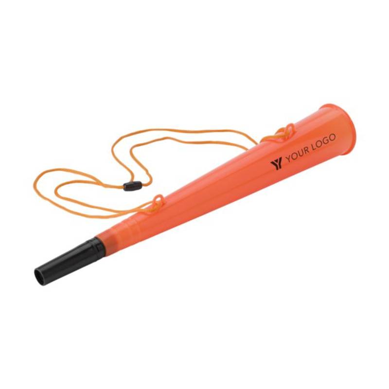 Plastová fandiaca trúbka so šnúrkou, biela Plastová fandiaca trúbka so šnúrkou, biela