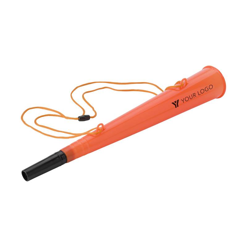 Plastová fandiaca trúbka so šnúrkou, biela Plastová fandiaca trúbka so šnúrkou, biela