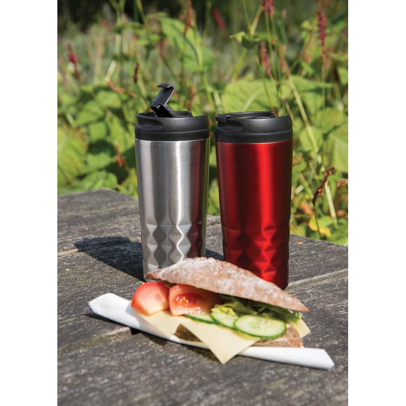 SVRATOL nerezový hrnček s geometrickým vzorom, strieborná SVRATOL nerezový hrnček s geometrickým vzorom, strieborná