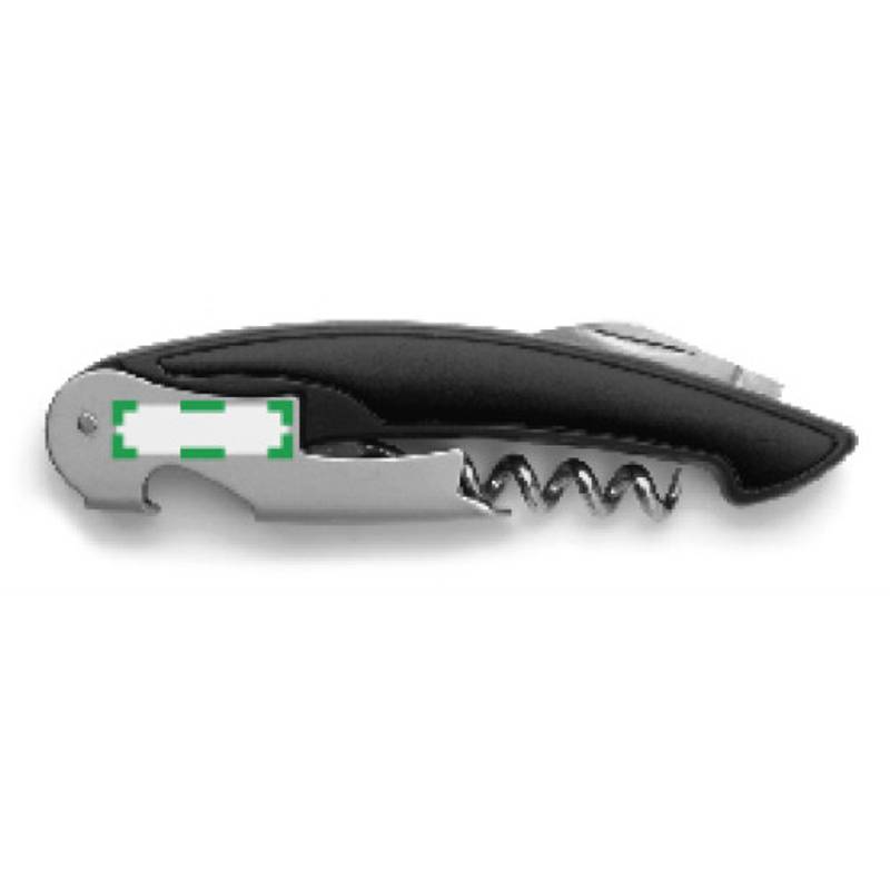 Číšnický nůž s vývrtkou na víno, černá Číšnický nůž s vývrtkou na víno, černá