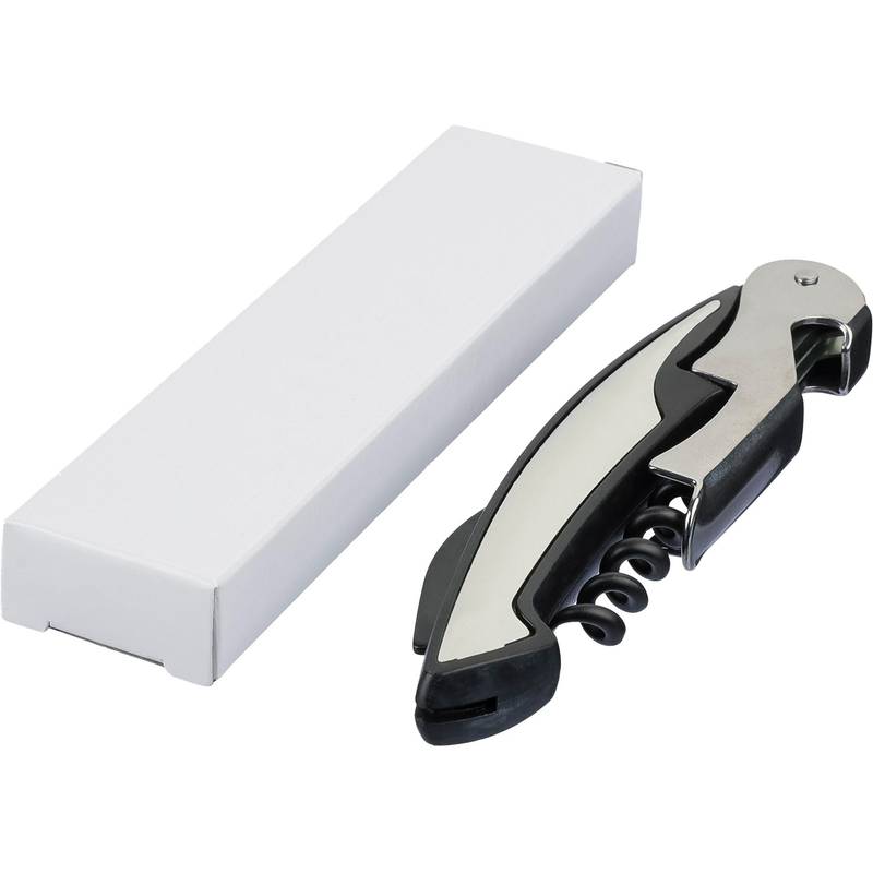 Číšnický nůž s vývrtkou na víno, černá Číšnický nůž s vývrtkou na víno, černá