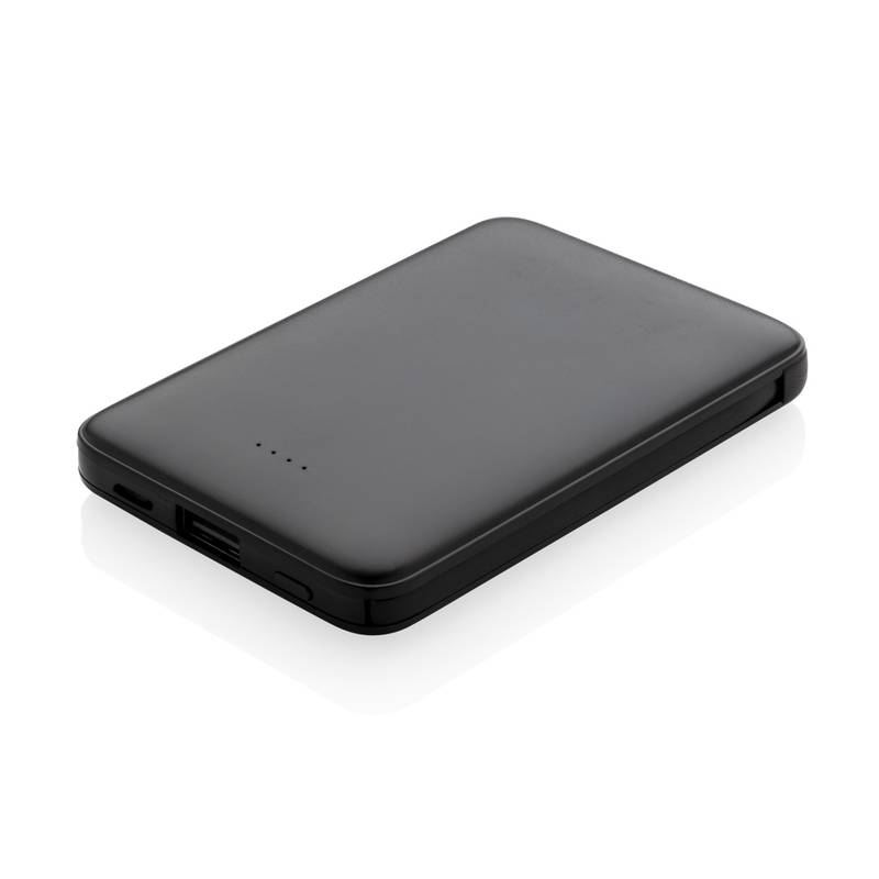 Vrecková powerbanka 5000 mAh s integrovaným káblom, čierna Vrecková powerbanka 5000 mAh s integrovaným káblom, čierna