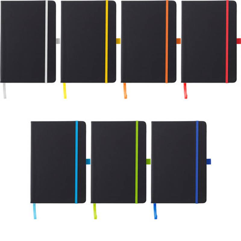 BARTAMUR Blok A5, 96 linkovaných stran, černý s bílou gumičkou BARTAMUR Blok A5, 96 linkovaných stran, černý s bílou gumičkou