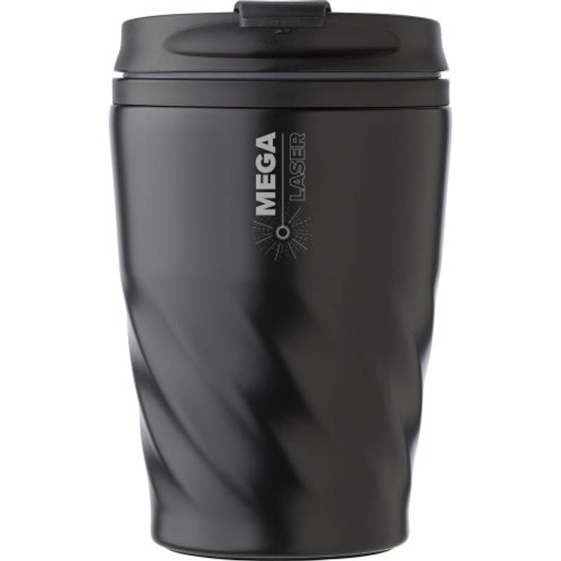 AKLAVIK Nerezový termohrnček, čierne viečko, 320 ml, čierny AKLAVIK Nerezový termohrnček, čierne viečko, 320 ml, čierny