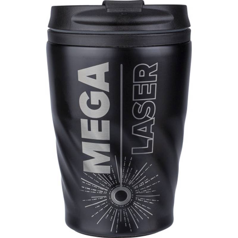 AKLAVIK Nerezový termohrnček, čierne viečko, 320 ml, čierny AKLAVIK Nerezový termohrnček, čierne viečko, 320 ml, čierny