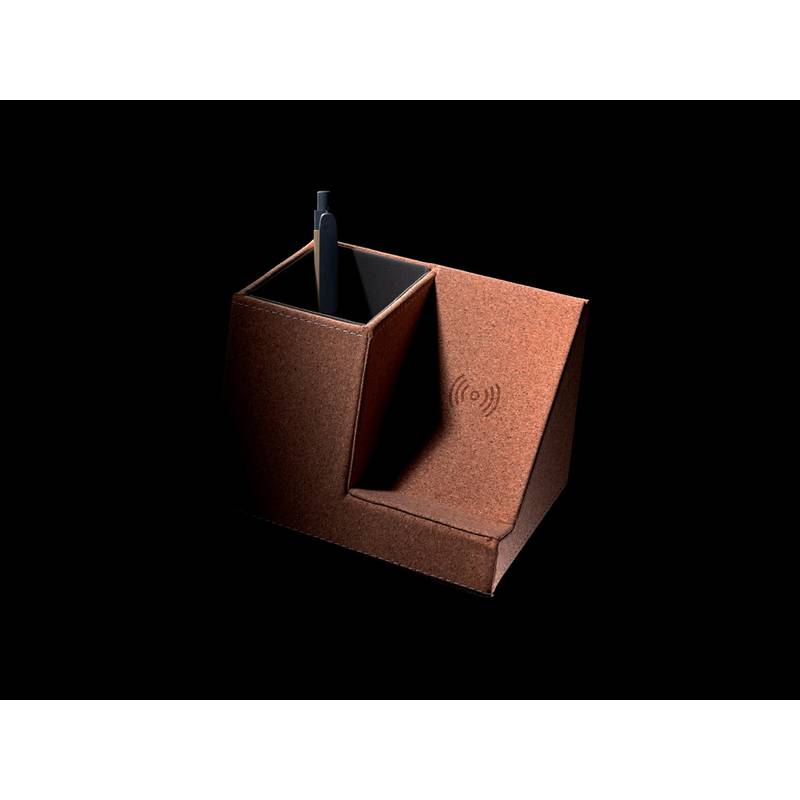 Korkový stojanček na perá s bezdrôtovou nabíjačkou 5W Korkový stojanček na perá s bezdrôtovou nabíjačkou 5W